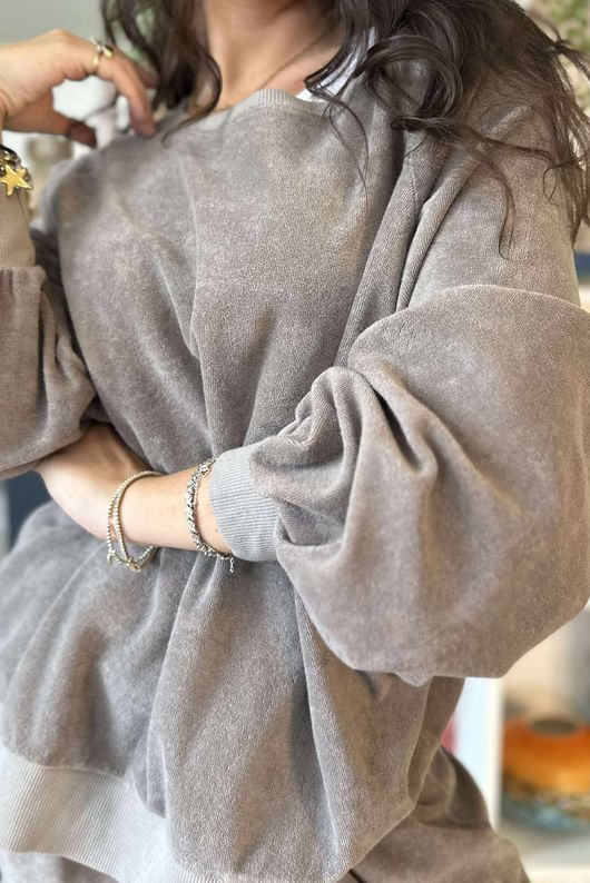 Terry B Classic Sweatshirt Mocha